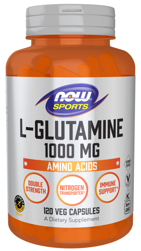 NOW L-Glutamine 1000mg – High-Potency Muscle & Gut Health