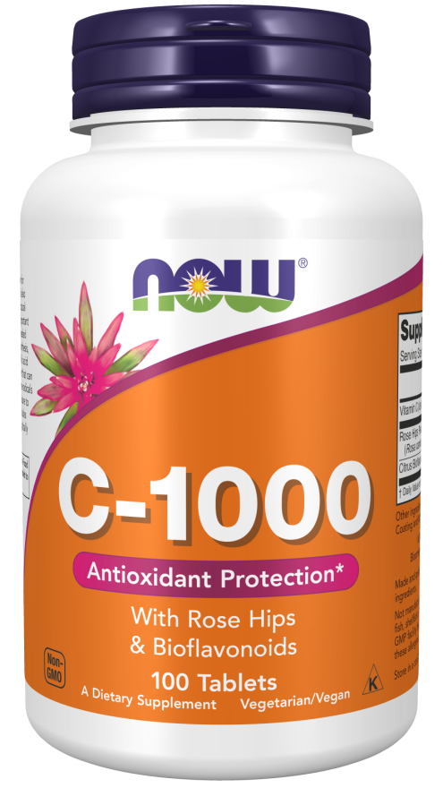 NOW Vitamin C 1000mg – High Potency Antioxidant & Immune Support