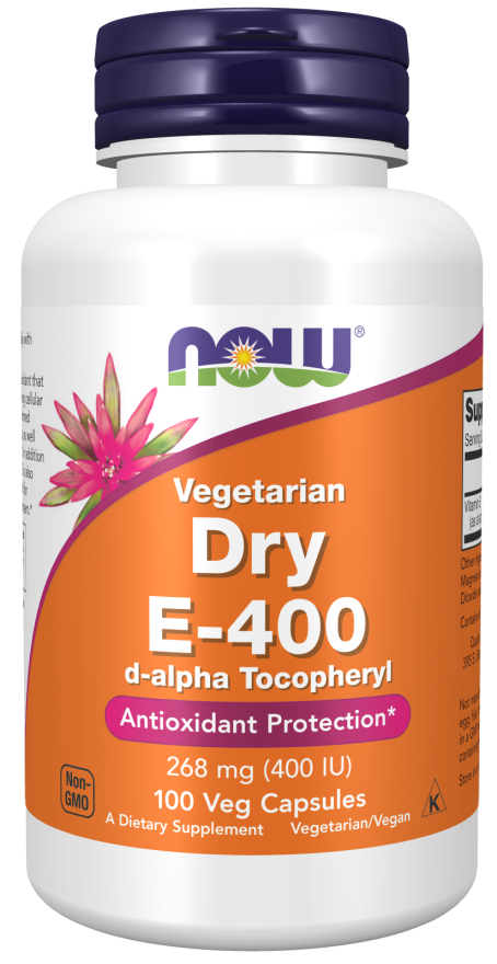 NOW Dry Vitamin E 400 IU – Antioxidant & Immune Health