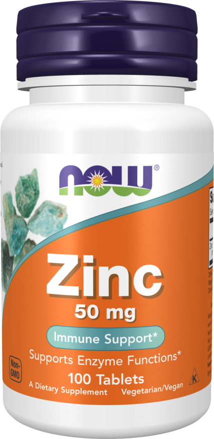 NOW Zinc 50mg – Potent Zinc Supplement for Immune Support