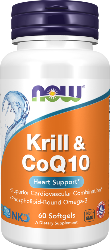 NOW Krill Oil + CoQ10 – Joint & Heart Health Omega-3 Combo