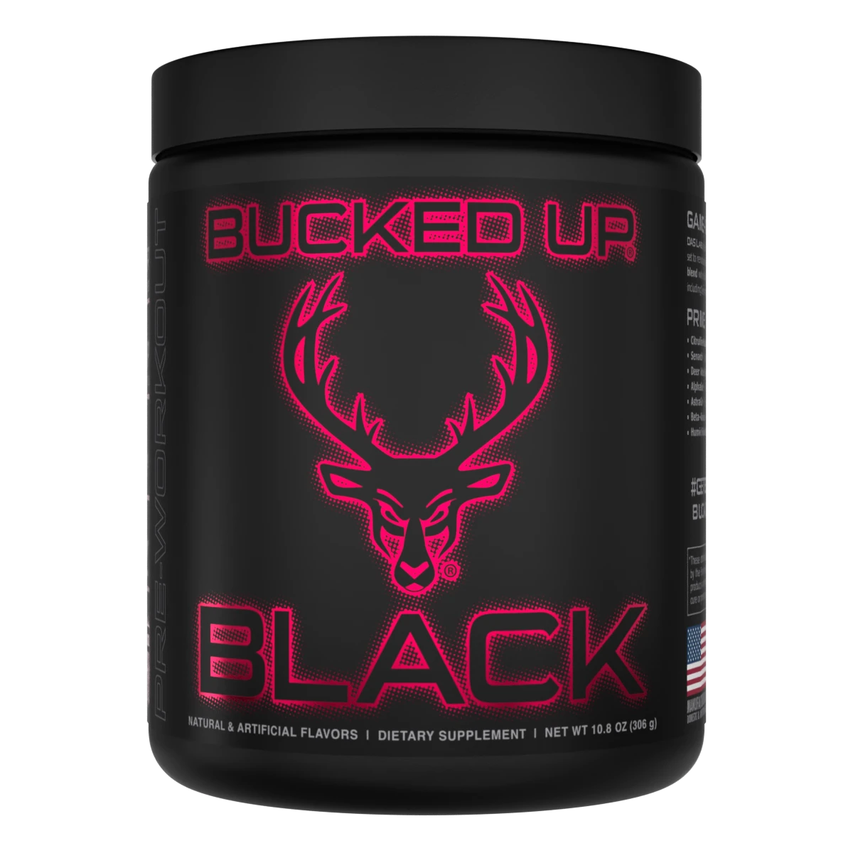 Bucked Up Black Pre-Workout – Activated Charcoal Formula for Enhanced Absorption