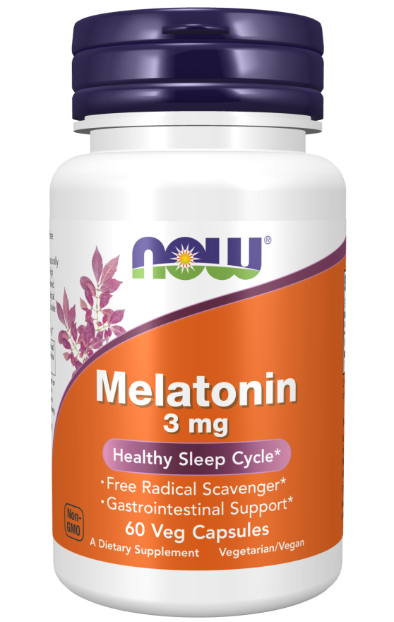 NOW Melatonin 3mg – Sleep Aid & Circadian Rhythm Support