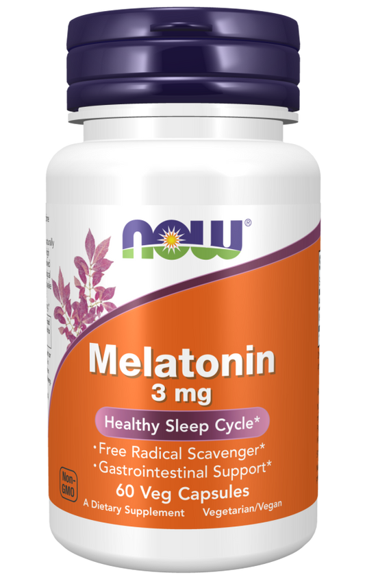 NOW Melatonin 3mg – Sleep Aid & Circadian Rhythm Support