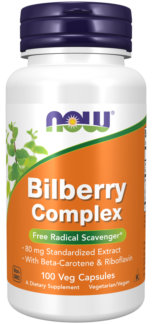 NOW Bilberry Complex – Eye Health & Antioxidant Support