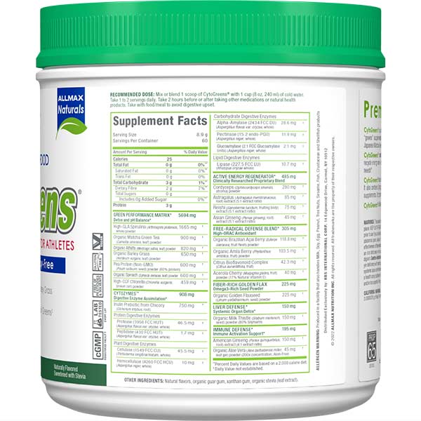 Cytogreens - High-Performance Greens Powder for Enhanced Energy and Recovery