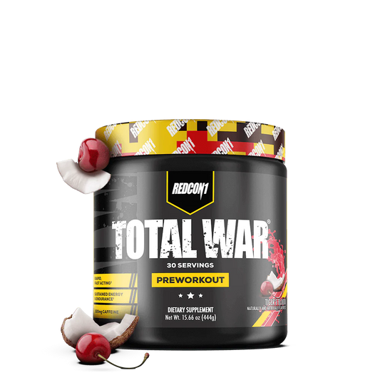 Redcon1 Total War – High-Stim, Endurance, and Pump Pre-Workout with Caffeine and Citrulline Malate