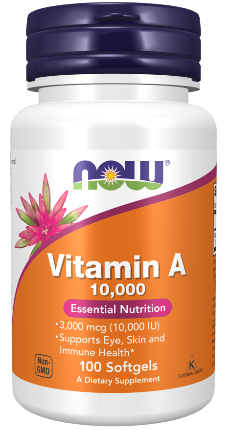 NOW Vitamin A 3000mcg – Essential for Eye & Immune Health