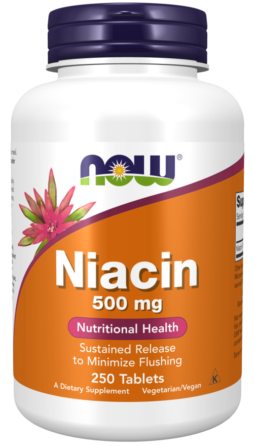 NOW Niacin 500mg - High Potency Vitamin B3 for Health