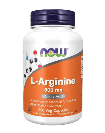 NOW L-Arginine 500mg – Nitric Oxide Booster for Muscle & Heart