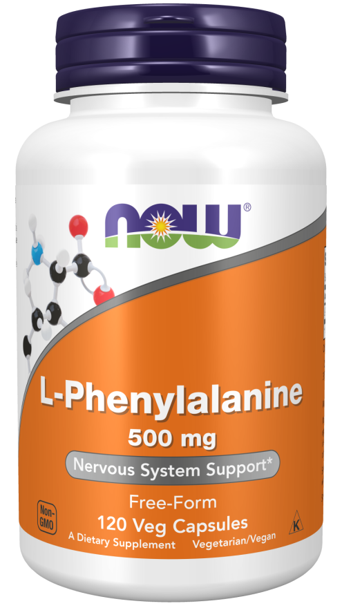 NOW L-Phenylalanine 500mg – Mood & Cognitive Support Amino Acid