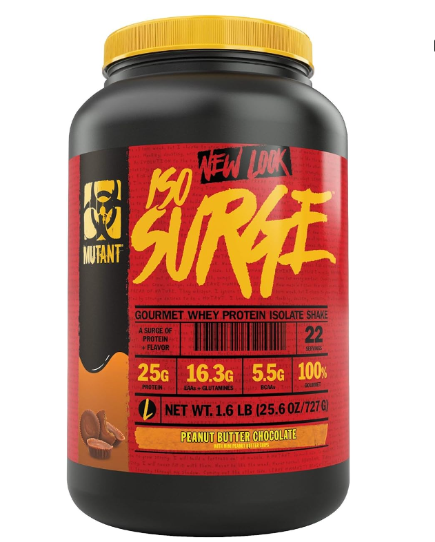 Mutant IsoSurge – Premium Whey Protein Isolate with Peanut Butter Chocolate Flavor