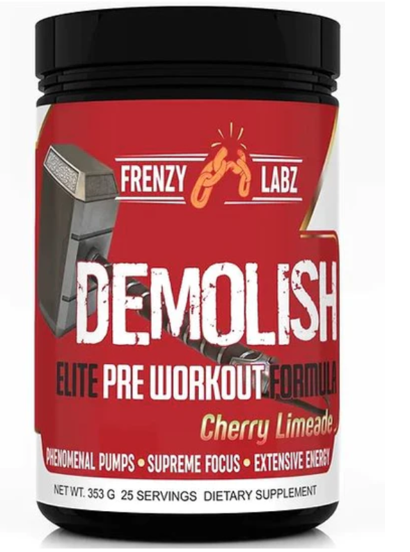 Demolish Pre-Workout by Frenzy Labz – High-Stimulant, Thermogenic Supplement for Maximum Focus and Energy